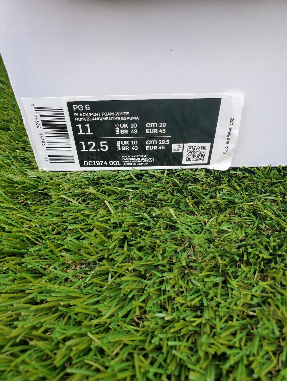 Nike PG 6 basketball shoes,Black Mint Green" - Picture 5 of 5